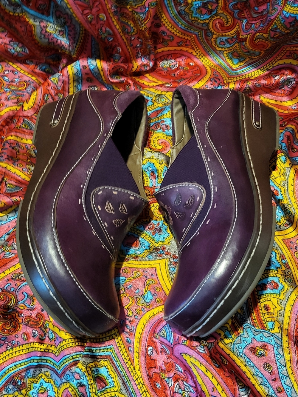 L'artiste Spring Step Purple Clog Shoes Women's Size 8.5 39 - Picture 2 of 4